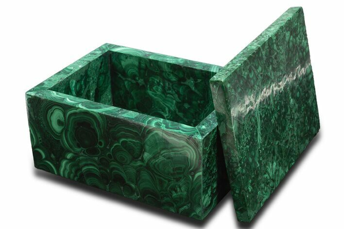 Wide Malachite Jewelry Box - DR Congo #335687